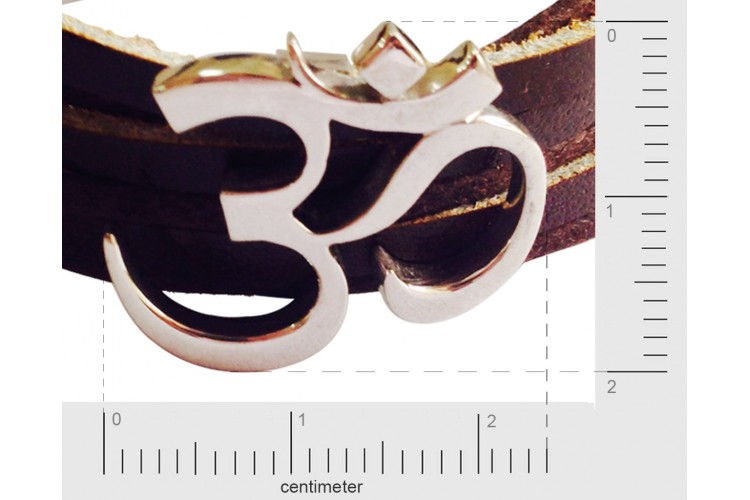 Wide Band Calligraphic OM Bracelet